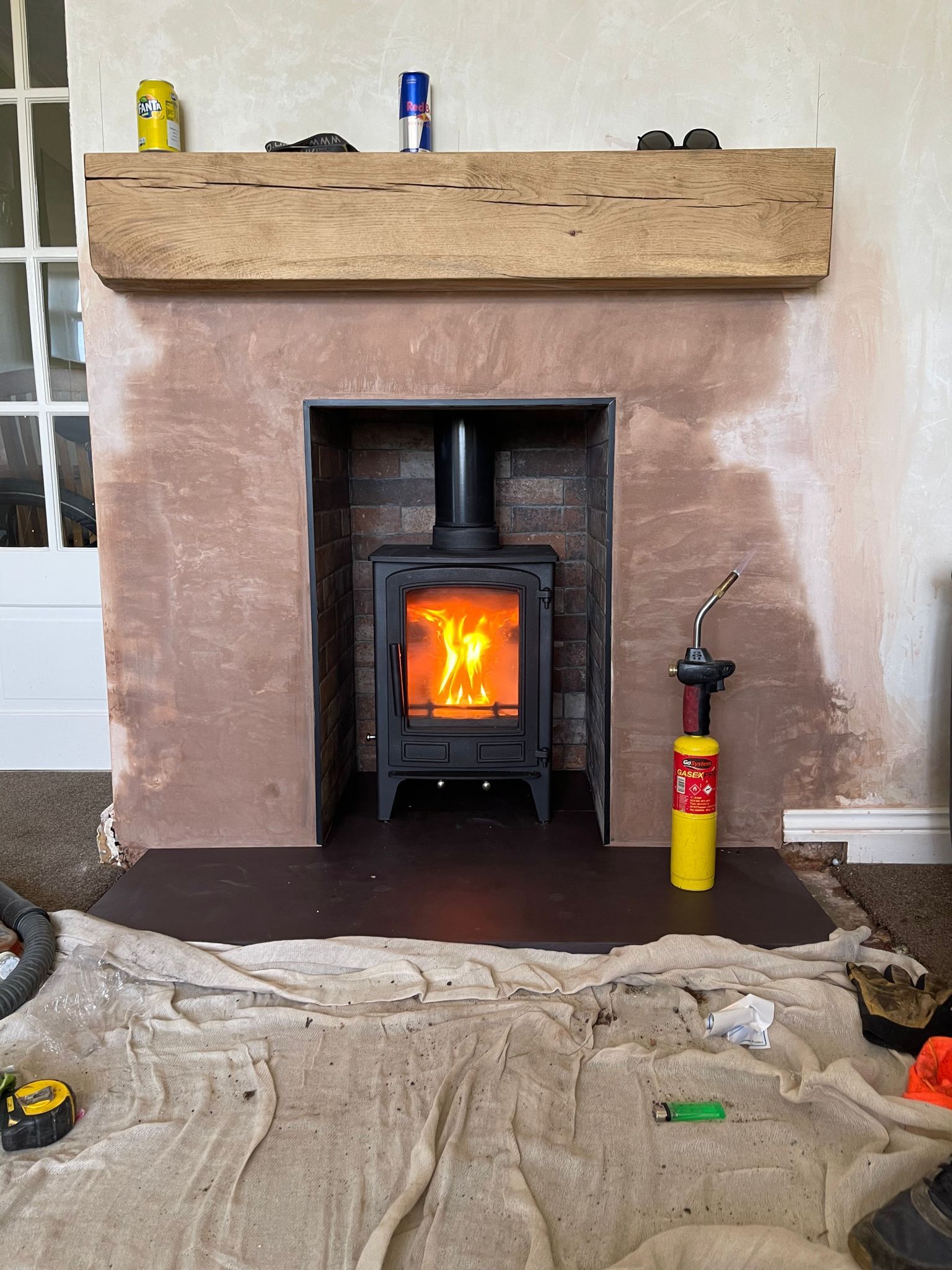 Log burner installation project