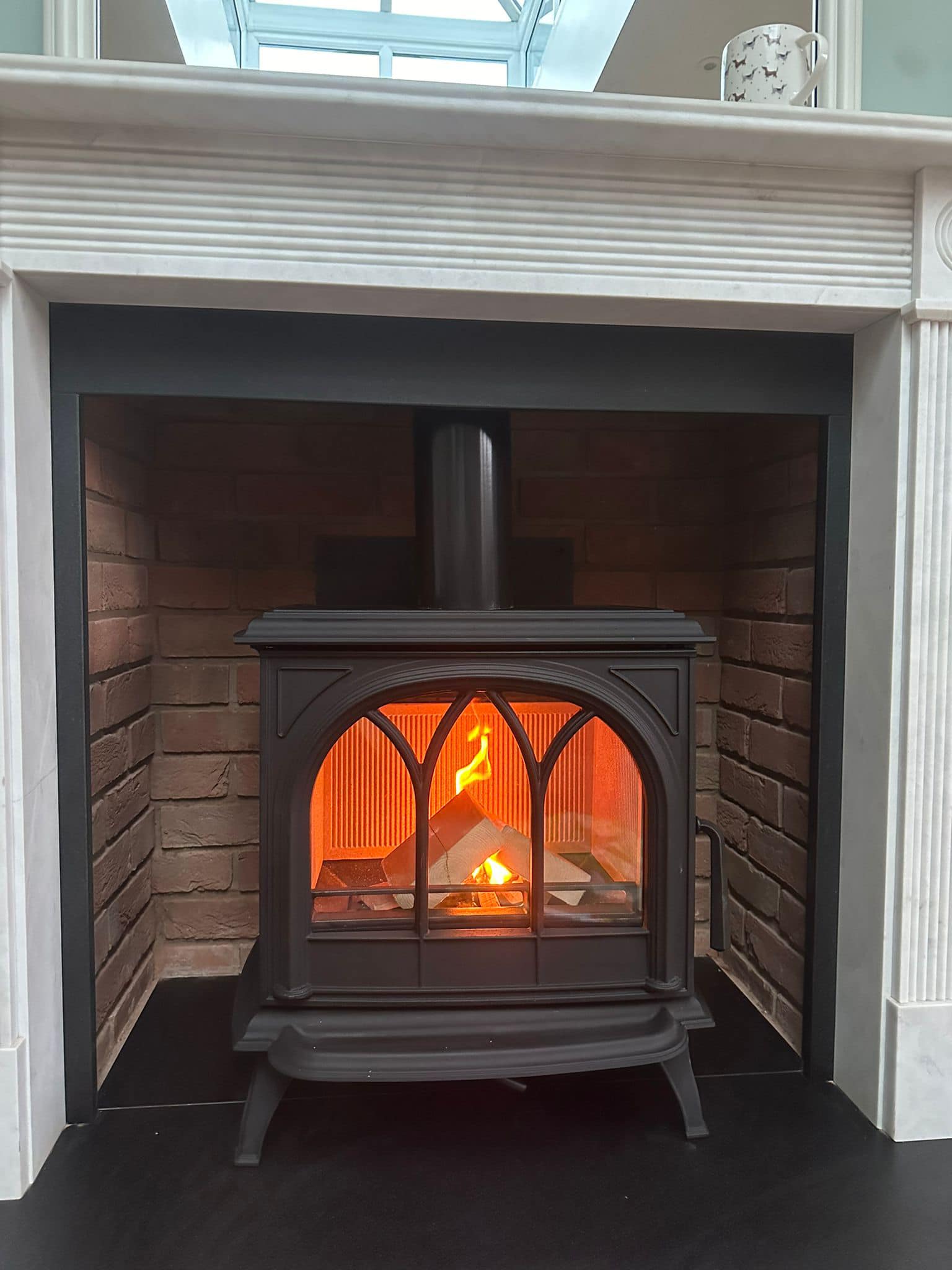 Log burner installation